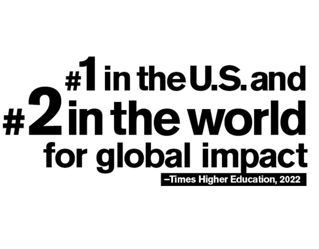 #1 in the U.S. and #2 in the world for global impact